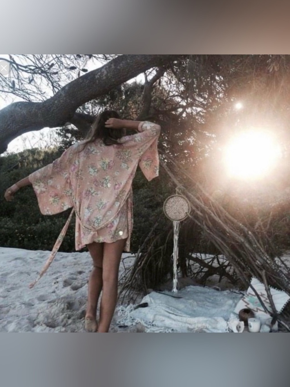 Spell & the Gypsy Sundancer Short Kimono OS missing belt